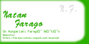 natan farago business card
